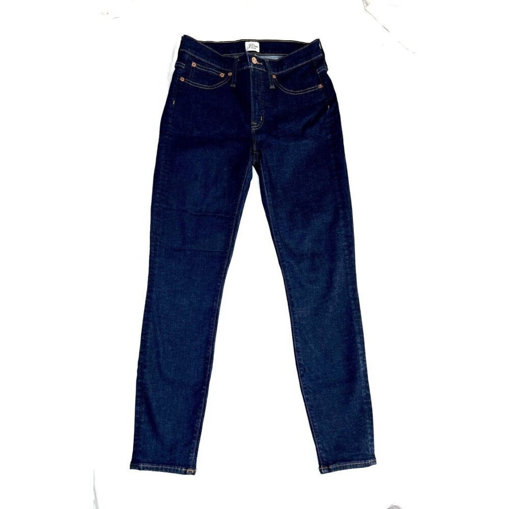 J Crew 9" Mid-Rise Toothpick Jean Classic Rinse Dark Wash Women's Size 28 (Sz 6)